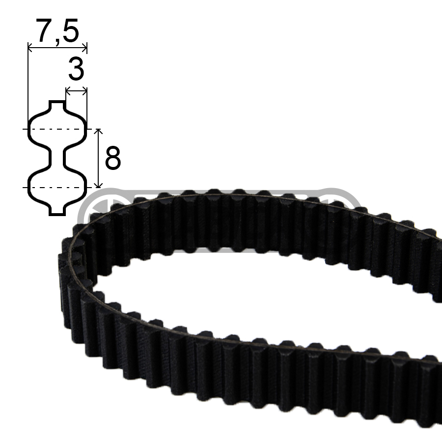 Ozubený remeň 1600 DS8M Steigentech